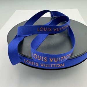 LOUIS VUITTON Blue and Gold Ribbon